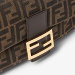FENDI Baguette® Tobacco brown FF jacquard fabric bag - Image 3